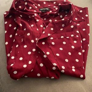 Express blouse 3/4 sleeve button up